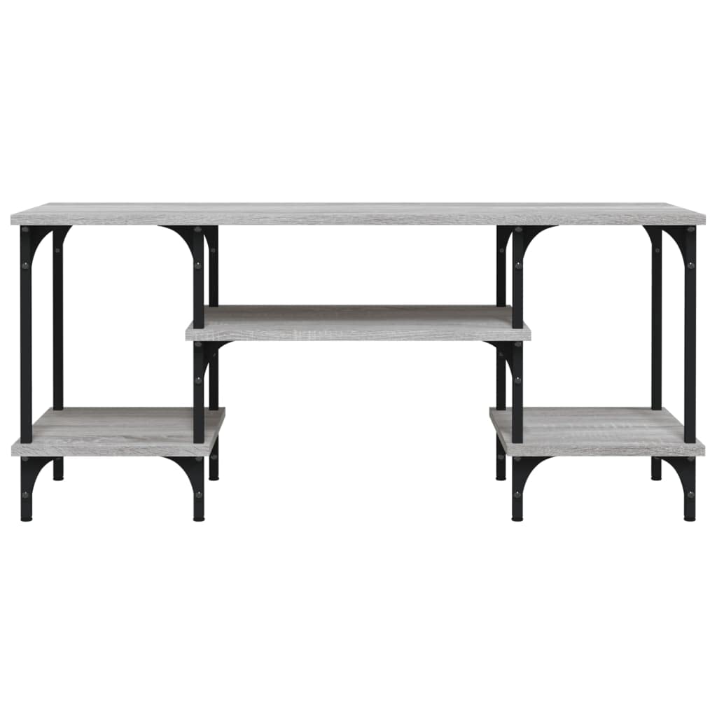 Homgoday Szafka telewizyjna Sklejka Sonoma szara 102x35x45,5 cm, szafka pod telewizor salon jadalnia stół kawowy telewizor sprzęt muzyczny szafa meble telewizor meble