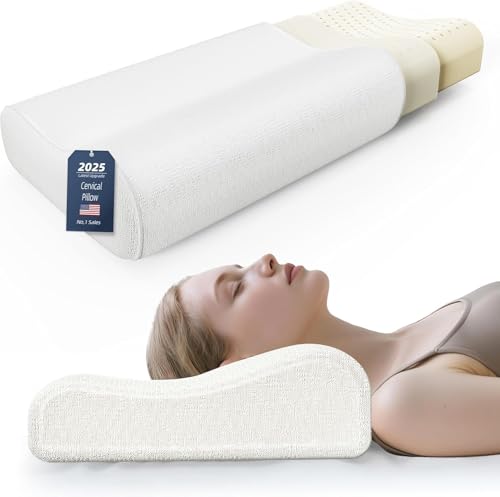 Kiseely Oreiller Ergonomique Cervical Coussin - à Mémoire de Form...