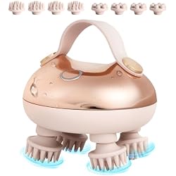 arboleaf Scalp Massager Portable Rechargeable Waterproof Hair Head Massager | 128 massage nodes, 8 removable claws, cat scratcher, gift for Mom Dad