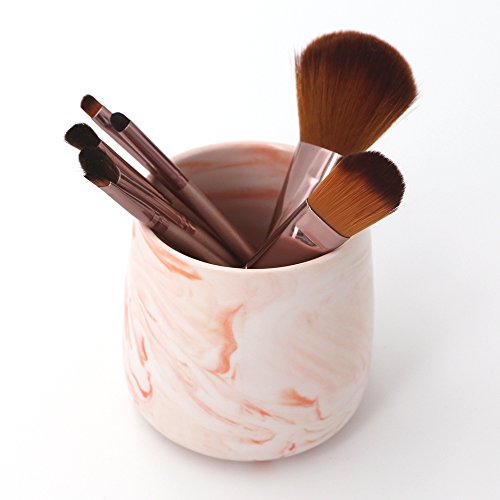 Ceramic Tumbler Cup For Toothbrush, Toothpaste, Pens, Makeup Brushes Holder Stand #TOP1