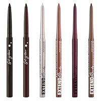 6 Stück Kajal Wasserfest, Metallic Eyeliner Glitzer, Kajalstifte, Hohe Farbwiedergabe, Schnelltrocknend, Langanhaltend und Wischfest, Geeignet für das tägliche Make-up von Frauen