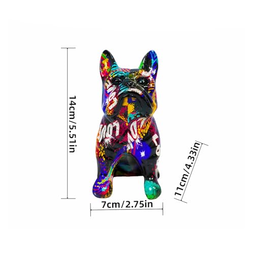 Sculpture de perro Bulldog decorativa para salones modernos y oficinas 3