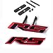 Yoaoo 2x OEM Grille Rs Plus Decal Emblem Badge 3D for Camaro Series Red Frame Red Line