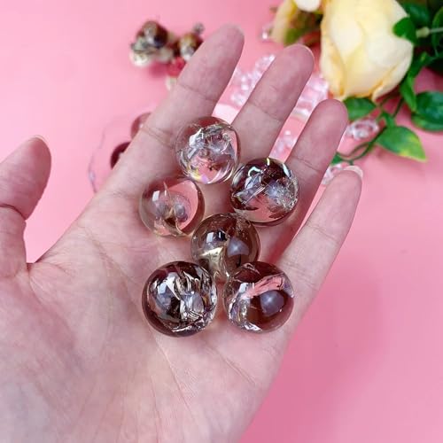 Boule de cristal quartz arc-en-ciel poli de decoration pour maison 2 pieces