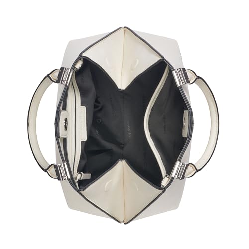 Image of Calvin Klein Women's Granite Geometric Satchel - 2 in 1, Vegan Leather, 2 Pockets