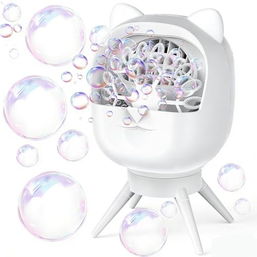 Automatische Seifenblasenmaschine Kinder Bubble Machine 38000 Blasen/Min mit 1800mAh Akku Seifenblasenmaschine Geeignet für Hochzeit/Geburtstag/Bühne/Party