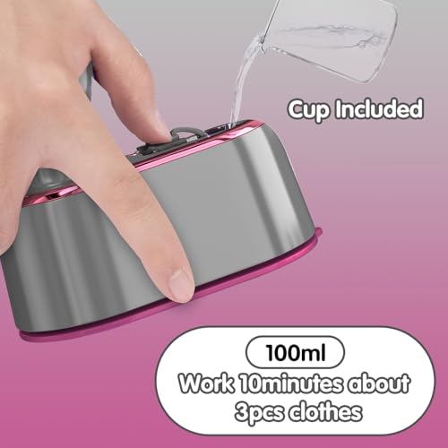 Image of Travel Steamer Iron for Clothes Mini - Portable Ironing Machine Travel Small Size Portable Steamer Travel College Dorm Home Essentials (LightGrey)