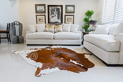 Tapete de cuero genuino Sunshine Cowhides 6x7-8 Ft miniatura 2