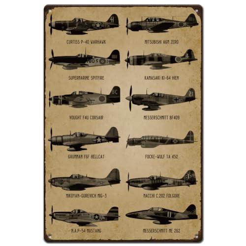 SUPERDANT Letrero de Metal de la Segunda Guerra Mundial, Aviones