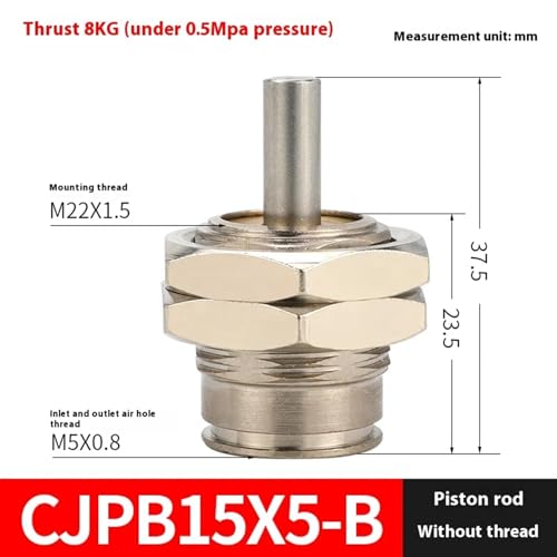 Mini cilindro neumático tipo aguja de una pieza CJPB15x5-B para aire 3