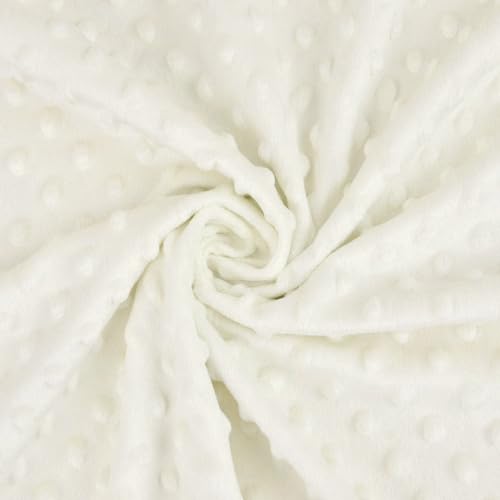 Image of American Baby Company Heavenly Soft Chenille Security Blanket, 2-Layer Design with Minky Dot & Silky Satin, Cream, 14 inch x 14 inch for Boys and Girls