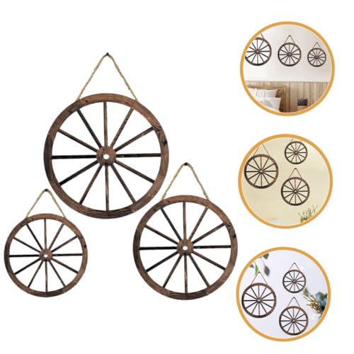 Cadre Robuste pour Décoration Intérieure : Triples Roues Murales Artisanales