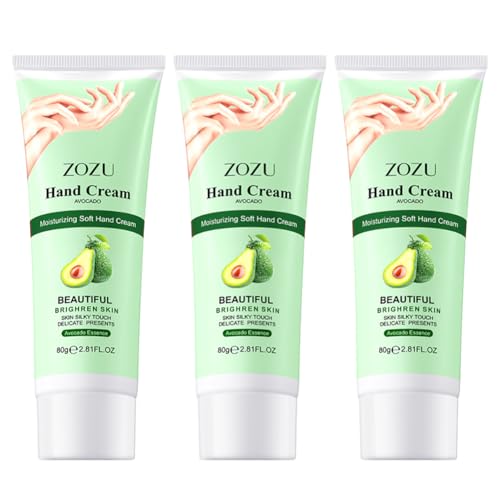 Crema de manos para manos muy secas y manos de trabajo, 80 g, 3 unidades, ultra hidratante y profundamente nutritiva, juego de crema de manos adecuada para todo tipo de piel