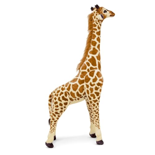 Melissa & Doug Giraffe géante en peluche, Animaux de peluche grands, Cadeau pour garçons et filles de tous les âges, Décor de chambre d'enfant, Jouet de qualité supérieure, 1.2m de haut – Image 7