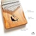 Risen Kalimba, 17 Keys, Thumb Piano, Metal Keys with Scale Engraving, Cat,Capybara Design,Small Musical Instrument, Gifts For Beginner, Music Love (Capybara Couch Potato Natural Wood)