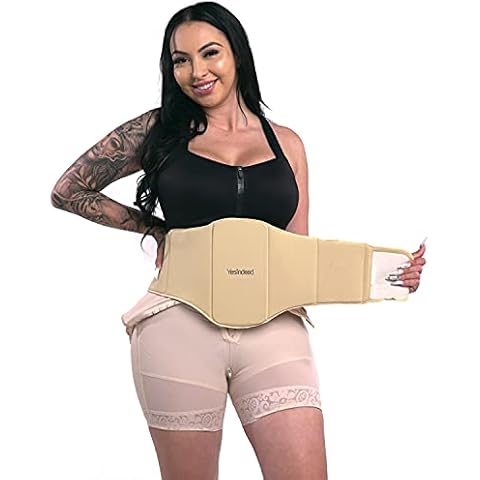 YESINDEED 360 Compression Flattening Ab Lipo Board Post Surgery Foam After Tummy Tuck Tabla Abdominal, After Liposuction Abdominal Tummy Tack, Beige Cover
