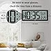WallarGe 14.5'' Atomic Clock with Backlight, Large Digital Wall Clock Battery Operated, Large Display with Temperature and Date, Easy to Read and Set Digital Wall Clock, Auto DST