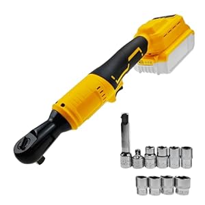 Ratelschroevendraaier, compatibel met Makita 18V-accu, 3/8 inch elektrische ratel, 80 Nm-ratelschroevendraaier-gereedschap met 8 inzetstukken, 1/4 inch-adapter, 3 inch verlengstang (accu niet