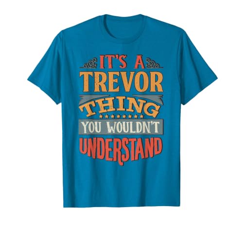 Trevor Name T-Shirt, Men, Sapphire Blue, Small