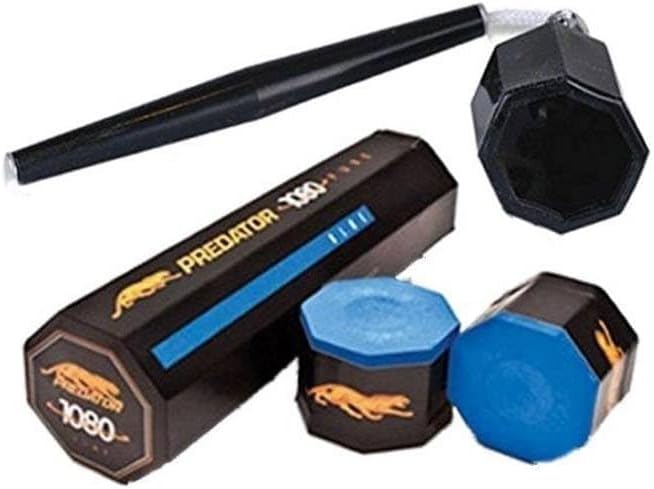 Predator Chalk 1080 Pure 5 Pieces Blue with Action Octagon Style Cue Chalker