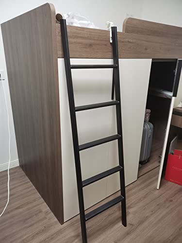 Échelle de lit superposé noir 165 cm pour dortoir et mezzanine - 7