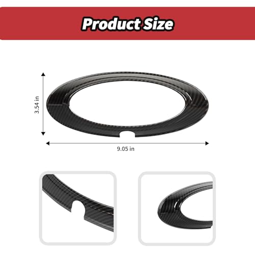Image of JeCar Carbon Fiber Tailgate Emblem Cover Trim Fit for 2009-2014 Ford F150 F-150 Raptor Rear Trunk Logo Back Badge Decoration Cover