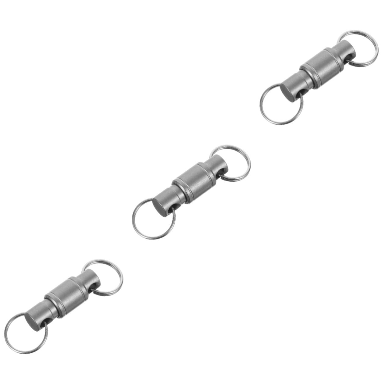 TOYANDONA Anillo De Herramientas del Llavero Titular De La Llave Desmontable Llaves Llavero Mosquetón Liberar Accesorios del Llavero Keychains Poseedor Plata Aleación De Titanio