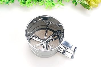Deconox Stainless Steel Triggered Flour Sieving Apparatus, Flour Sieve, Flour Sieve | Innovative Stainless Steel Triggered Flour Sieving Apparatus - The Perfect Flour Sieve and Sieving Product!