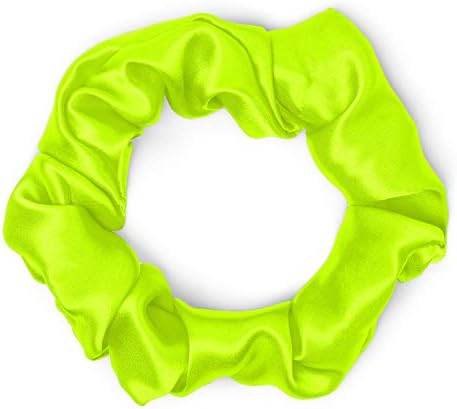 Satin Scrunchies 100% Silk Premium Quality Ponytail Holders Choose Size Many Colors Scrunchie King Made in the USA