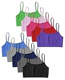 Andrew Scott Girls Cotton Stretch Cropped Cami Training Bra | Starter Sports Bra | Girls Bralettes | Multi Packs & Colors