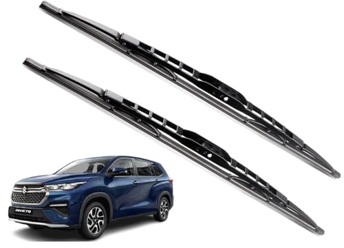 Image of Euro Care Metal Type Wiper Blade Compatibility with Maruti Invicto Windshield Car Wiper Blade Size D-24,P-16
