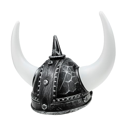 TOVINANNA Viking Horn Hat Viking Decor Viking Costume Men Decoration Warriors Viking Hats for Adults Viking Helmet Viking Ornament Viking Stubby Hat Viking Horn Helmet Buffalo Plastic