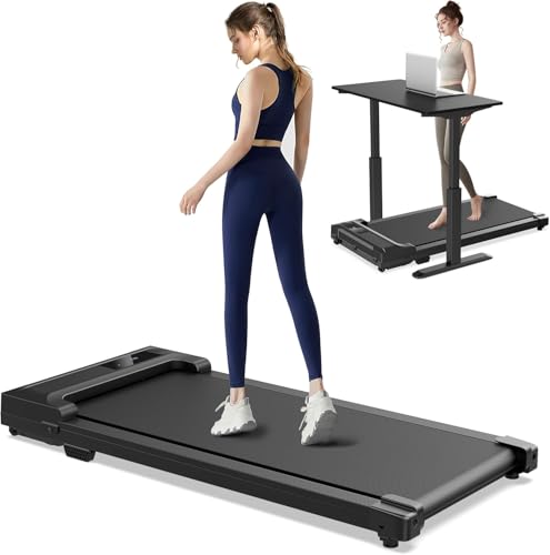 Walking Pad Treadmill Under Desk - Portable Small Mini for Home Office Compact Walk Running Machine...