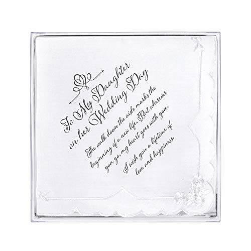 Lillian Rose Mens Lillian Rose Daughter Verse Wedding Gift Keepsake Hankie, Multi-Colour, One Size Us, 6.5" #TOP4