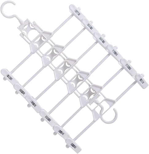 Clothing Racks Clothes Hooks, Multi-Tier Foldable Trouser Hanger with Adjustable Skirt Hangers