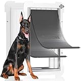 MIAOTONG Extra Large Dog Door,Upgraded Sealing Dog Door for Wall, Double Flap Doggy Door,Steel Frame and Telescoping Tunnel Dog Doors and Cat Doors(Pets Up to 220 Lb) -Extra Large