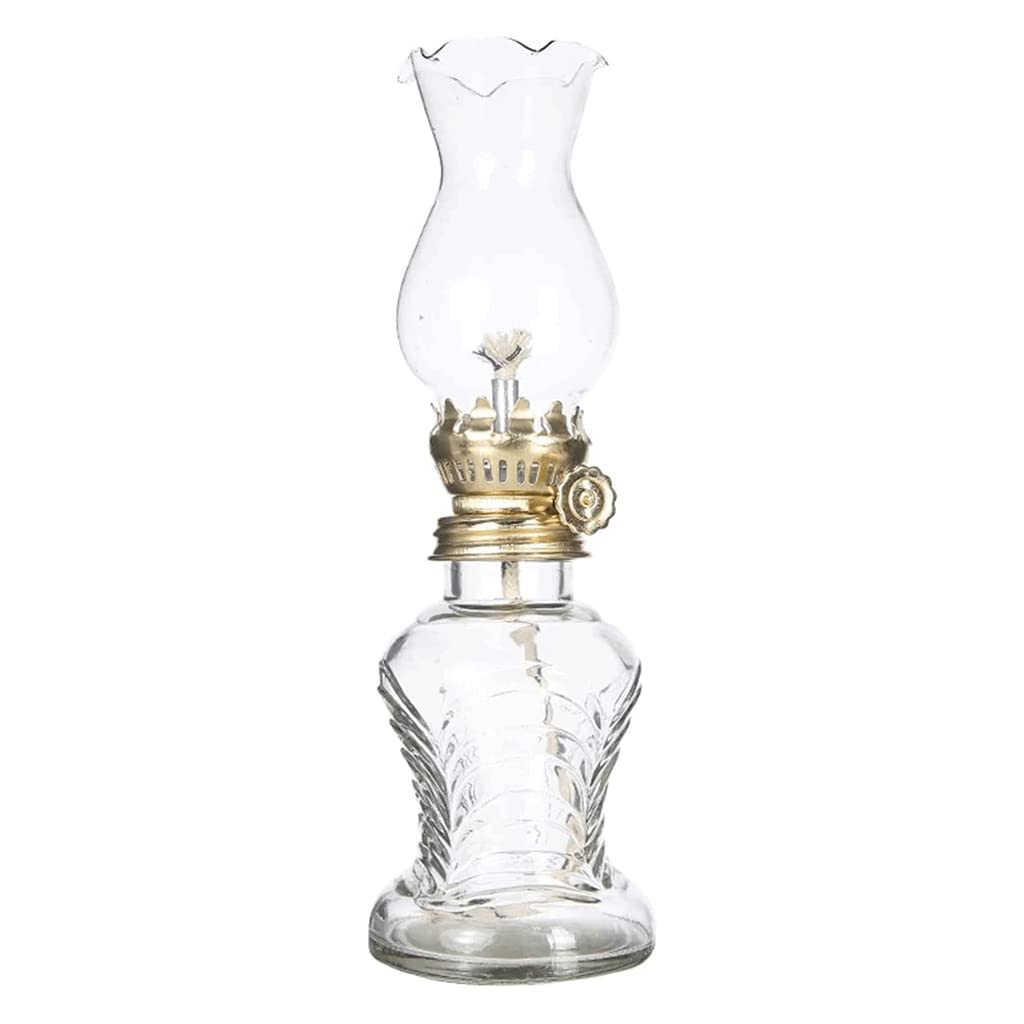 Kerosene lamp Oil Lamp,Hurricane ,Kerosene Lights Glass Clear Durable Lamps Home Lighting(Transparent)