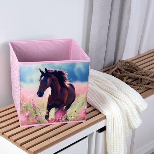 Herding Young Collection Aufbewahrungsbox, Pferd, 30 x 30 x 30 cm, Faltbare Box, Mehrfarbig