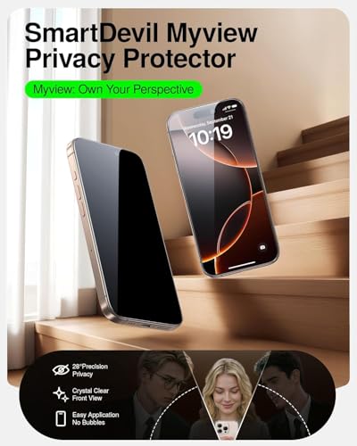Image of FabeKee Privacy Screen Protector for iphone 14 pro max 9H Tempered Glass, Anti-Spy Protection, Scratch-Resistant, HD Clarity (1 Pack)