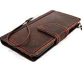 Genuine Italy Oil Leather Case for Iphone 6 Plus + Book Wallet Handmade Business Luxury Au !
