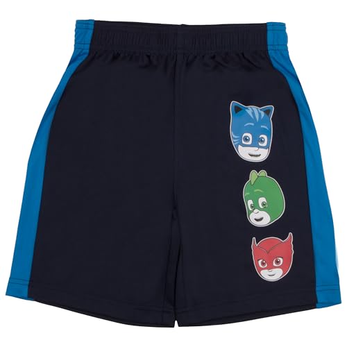 Image of PJ Masks Boy's 3-Piece Set - Short Sleeve Shirt, Tank Top and Shorts - Summer Outfit Bundle for Kids and Toddlers