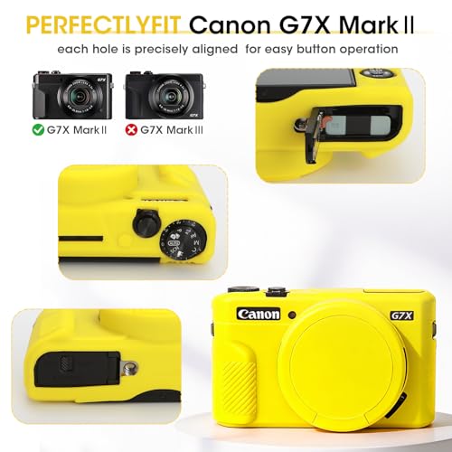 Funda para Cámara Canon PowerShot G7 X Mark II Amarilla miniatura 4