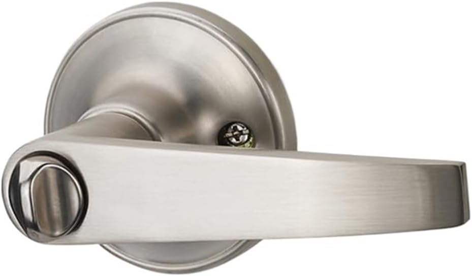 Door Lever Lock with 3 Keys Locking Handle Stainless Steel Interior Knob Replacement for Bedroom Front