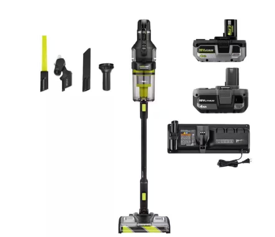 PBLSV719K-PBP005 Fits For RYOBI HP 18V Brushless Cordless Advanced WHISPER Series Stick Vacuum Kit with FREE 4AH Battery