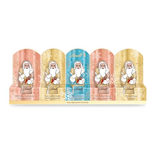 Lindt Schokolade | Mini-Weihnachtsmänner Glamour | 50g | 5 Mini-X-mas...