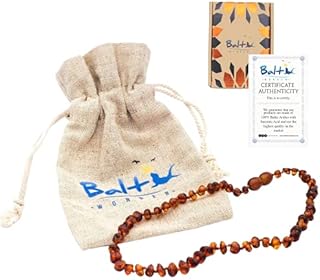 Baltic Wonder Baltic Necklaces (Baroque Cognac) Certified as 100% Authentic Baltic Amber.