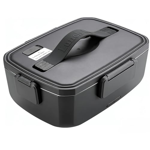 Lonchera Eléctrica, Lonchera Con Calefacción, Lonchera Con Calefacción Para Hombres, 2l De Gran Capacidad Con Sello A Prueba De Fugas De Doble Voltaje Para Uso En Automóv(Size:110V,Color:Gris)