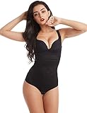 【BEQUEM UND ATMUNGSAKTIV】 Die Damen Shapewear sitzt super bequem , quetscht nichts ab, quillt nichts raus, perfekt für den ganzen Tag tragen kann und die Shapewear nirgends zwickt oder verrutscht. Die Shapewear ist aus weichem Stoff 80% Nylon + 20% Elastan, die Problemzonen werden sehr gut abgedeckt! Mit der Shapewear wird die Taille super schmal, der Bauch flach und die Brüste werden ordentlich gepuscht