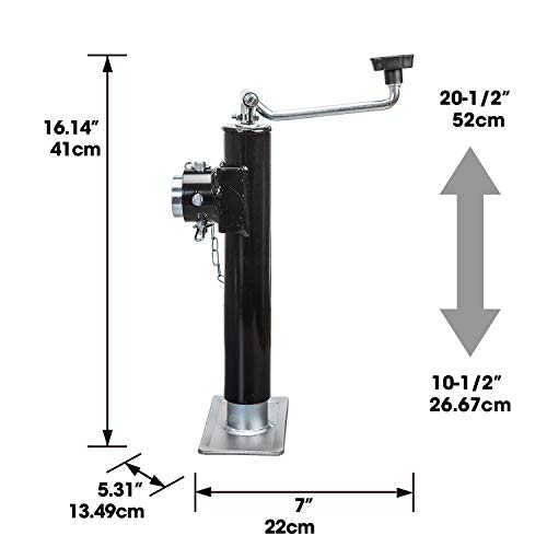 Big Red 2000 Lbs Capacity Weld On Pipe Mount Swivel Trailer Jack, Atr39003R #TOP2