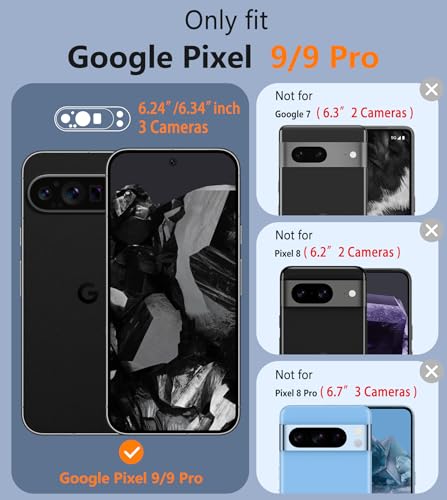 Coque Google Pixel 9 Pro double couche robuste avec attache ceinture